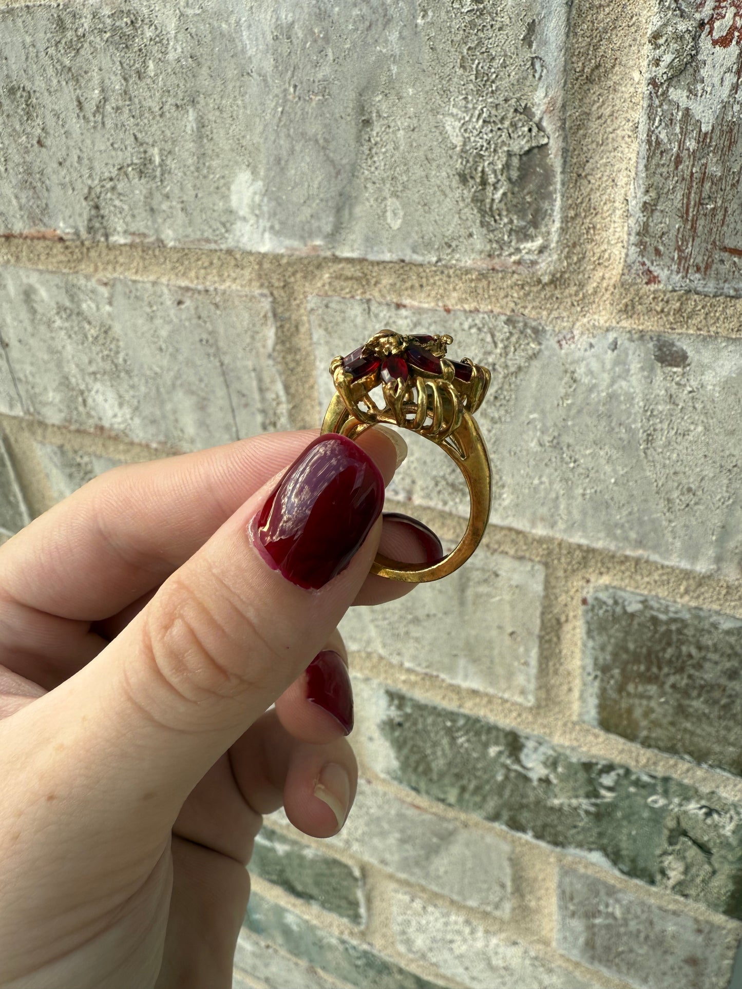 Red Cluster Ring (8)