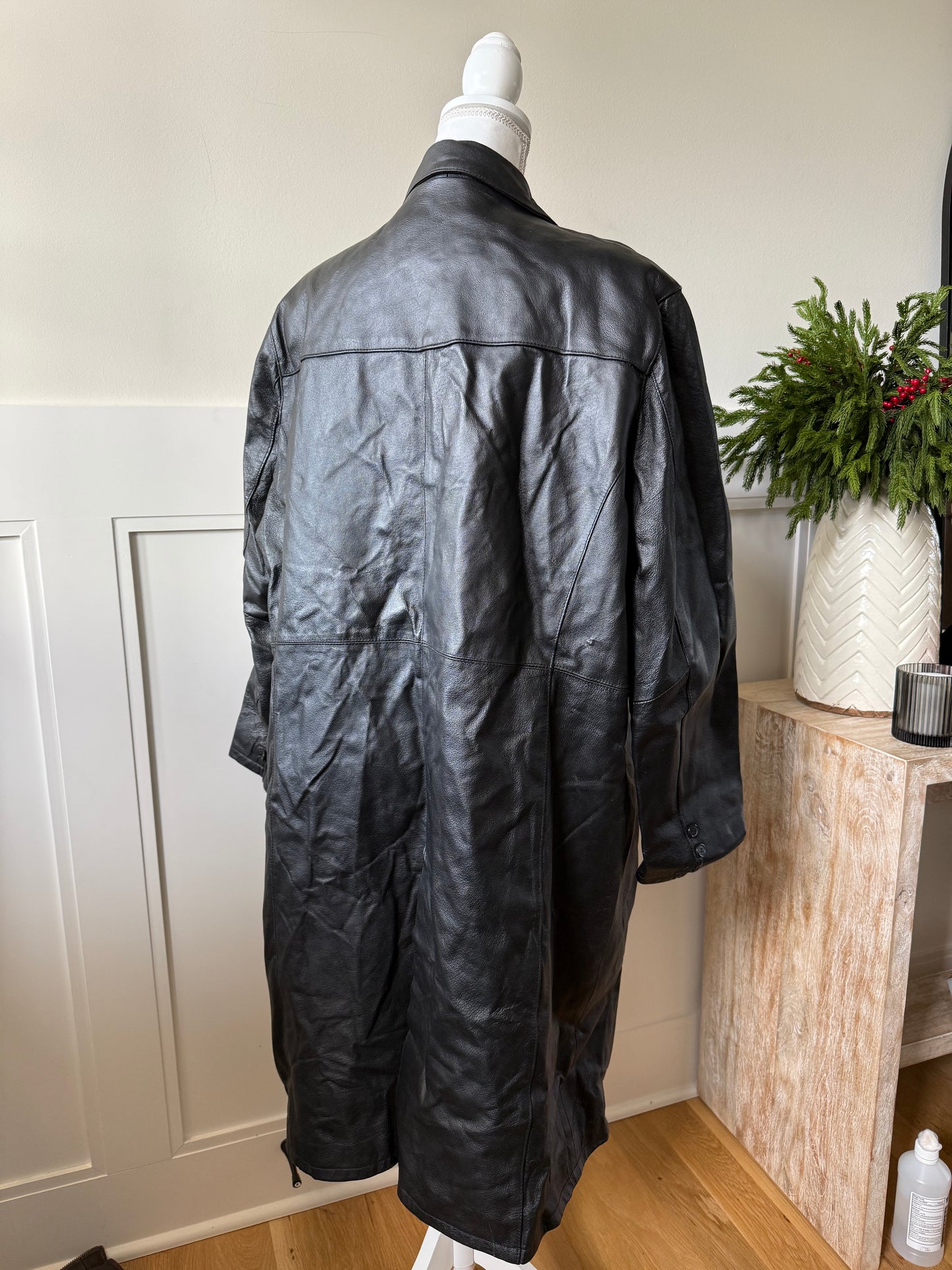 Black Leather Trench