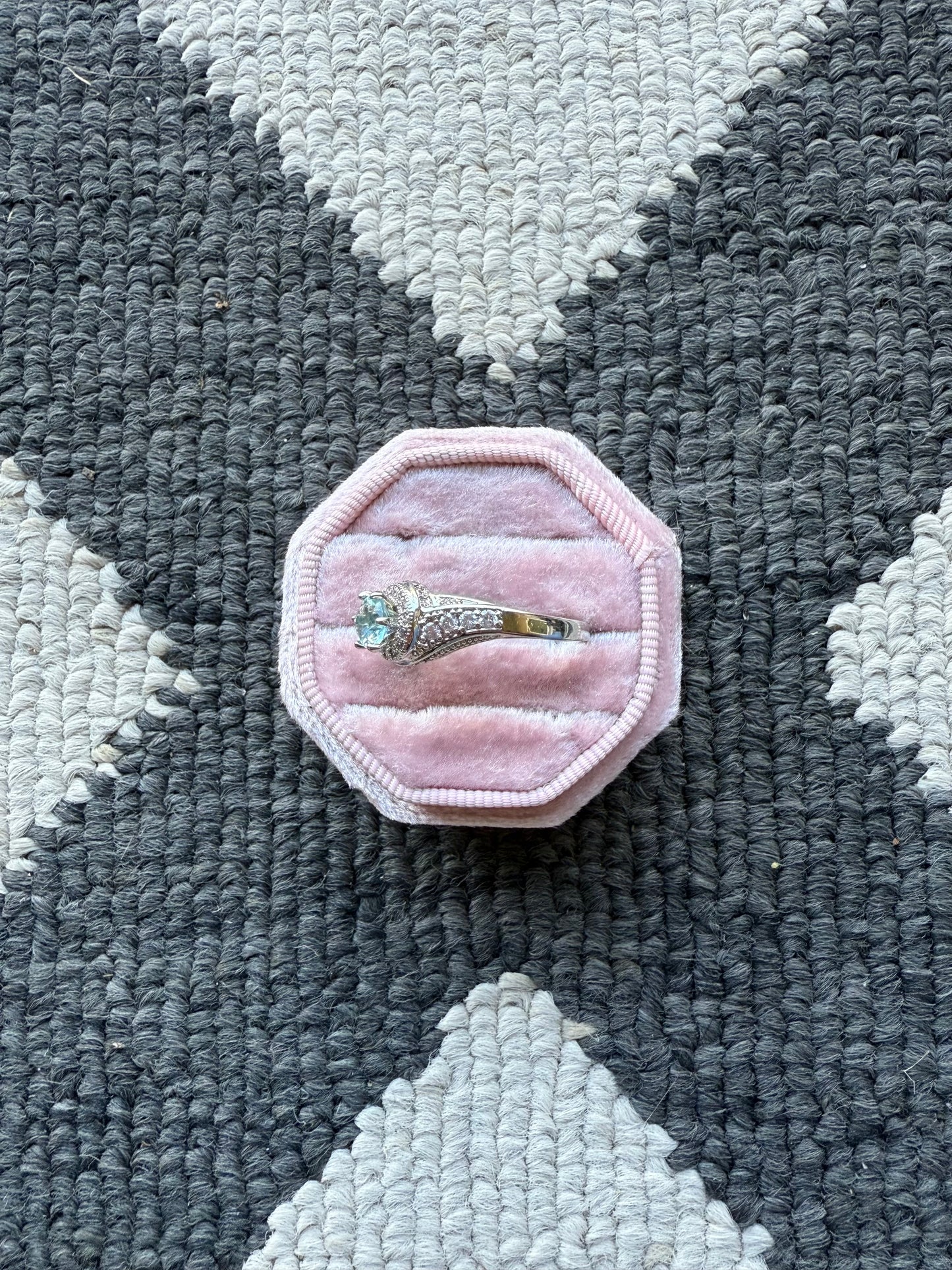 Light Blue Sterling Ring (8.75)