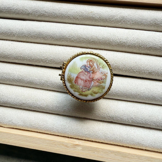 Porcelain Locket Ring