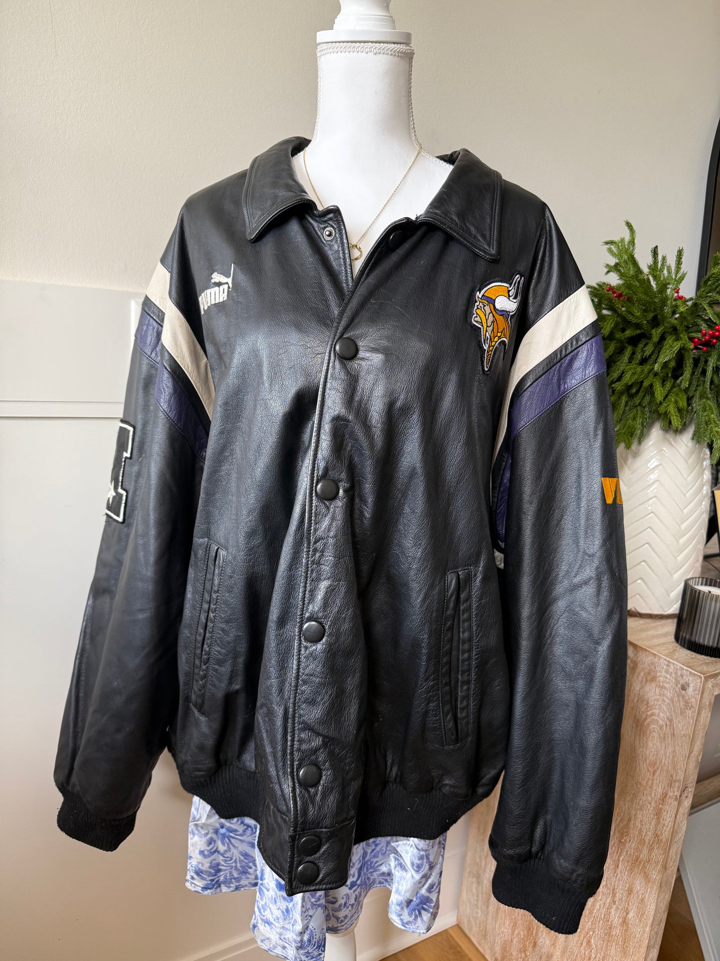 Minnesota Vikings Leather Jacket