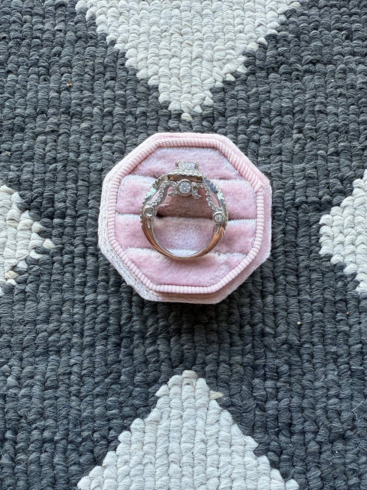 Sterling Twisted Clear Ring (5.25)