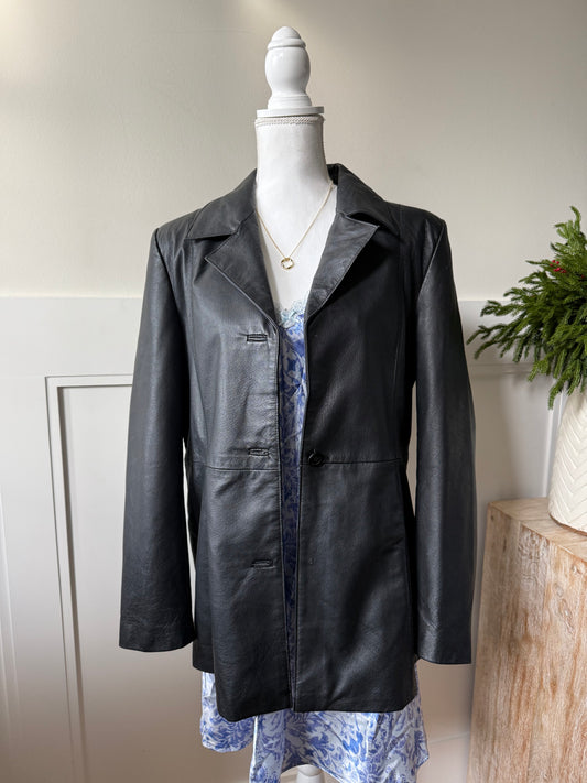 Black Leather Coat