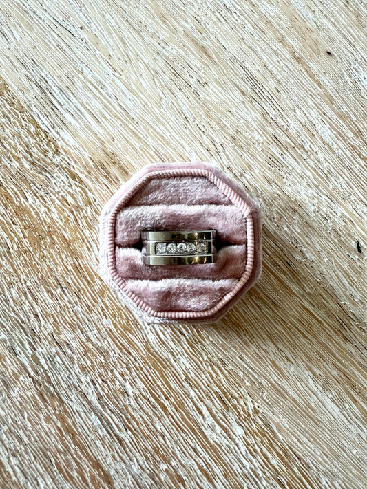 Steel Rhinestone Square Band (7.5)