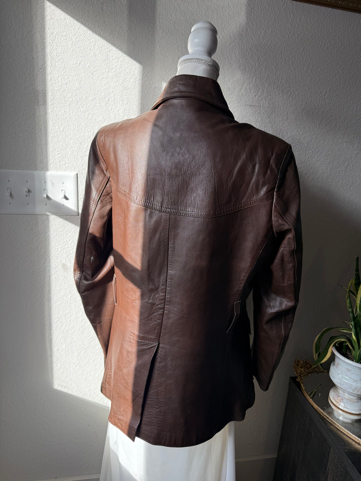 Kulka Brown Leather Coat