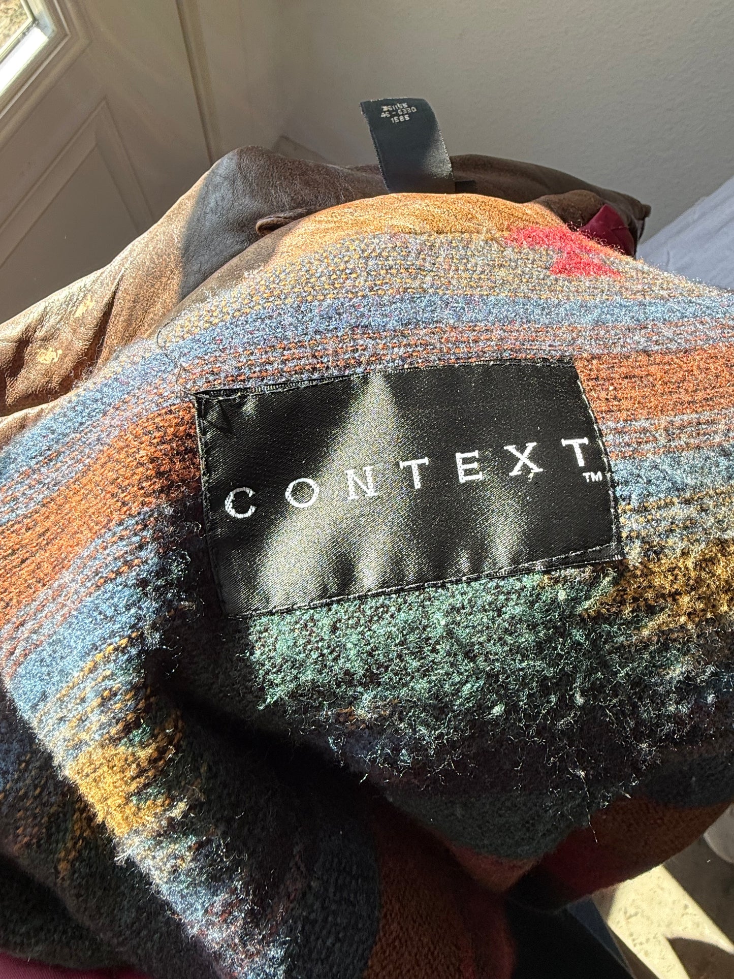 Brown Leather Bomber