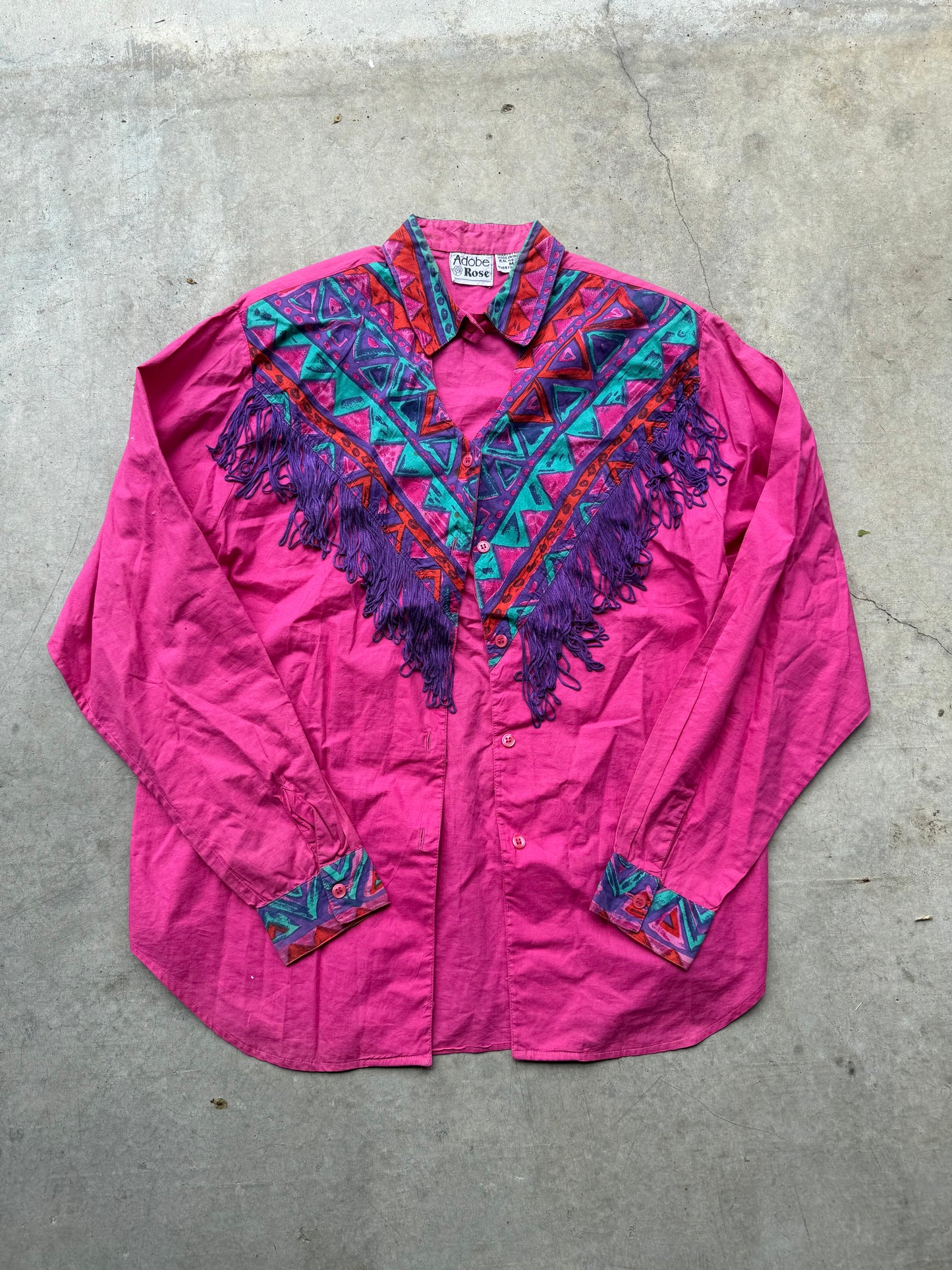 Vintage Pink Western Top