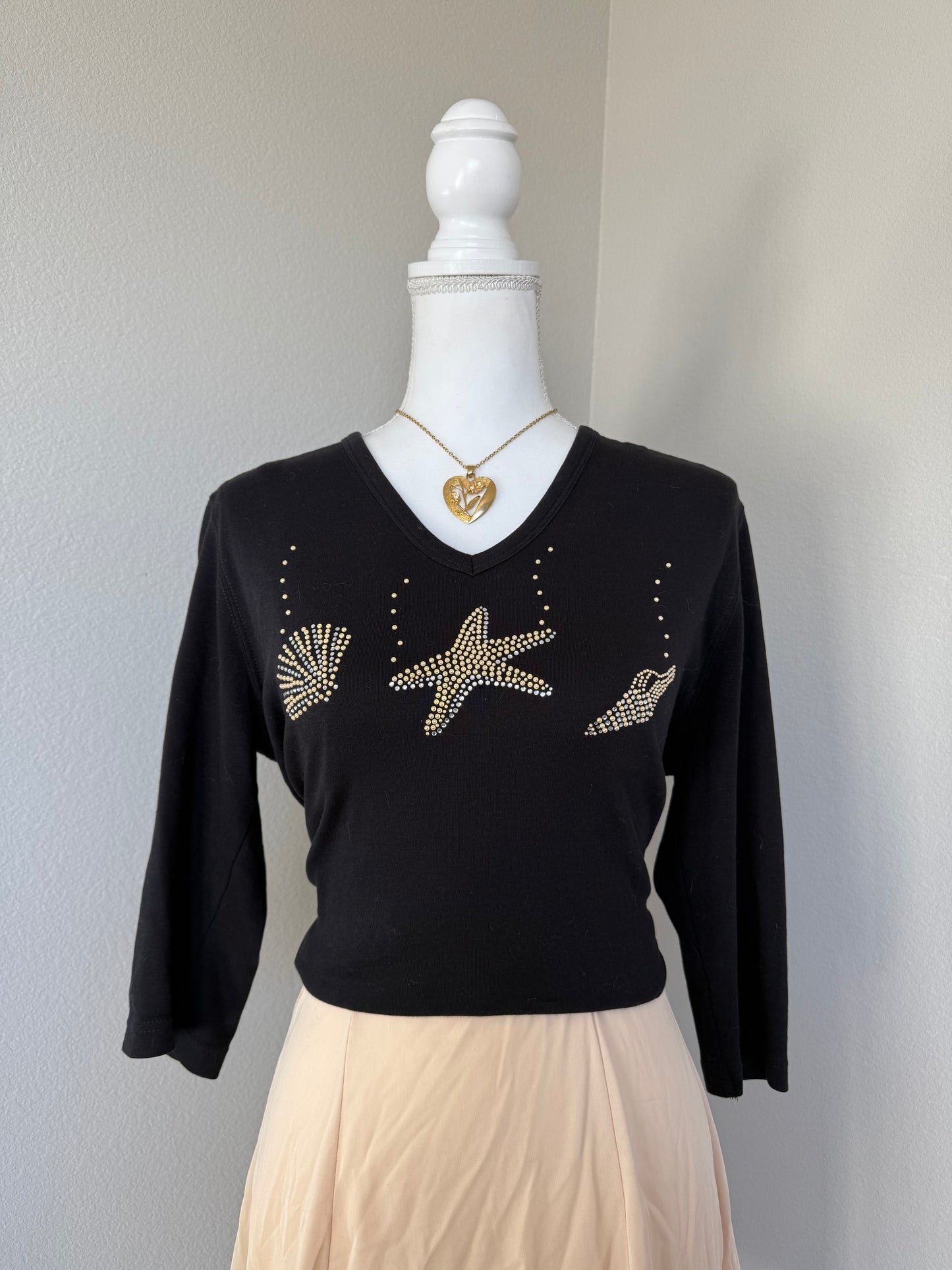 Seashell Rhinestone Top