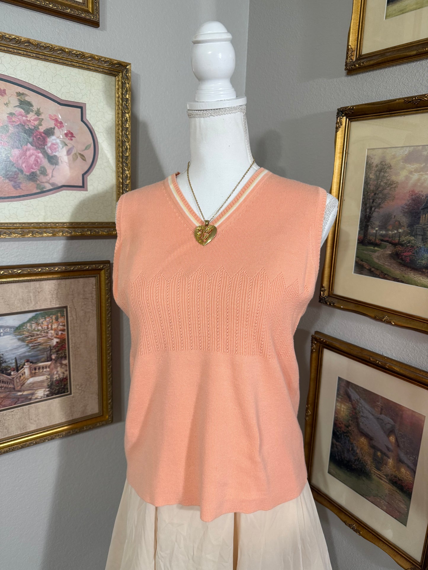Peach Sweater Vest