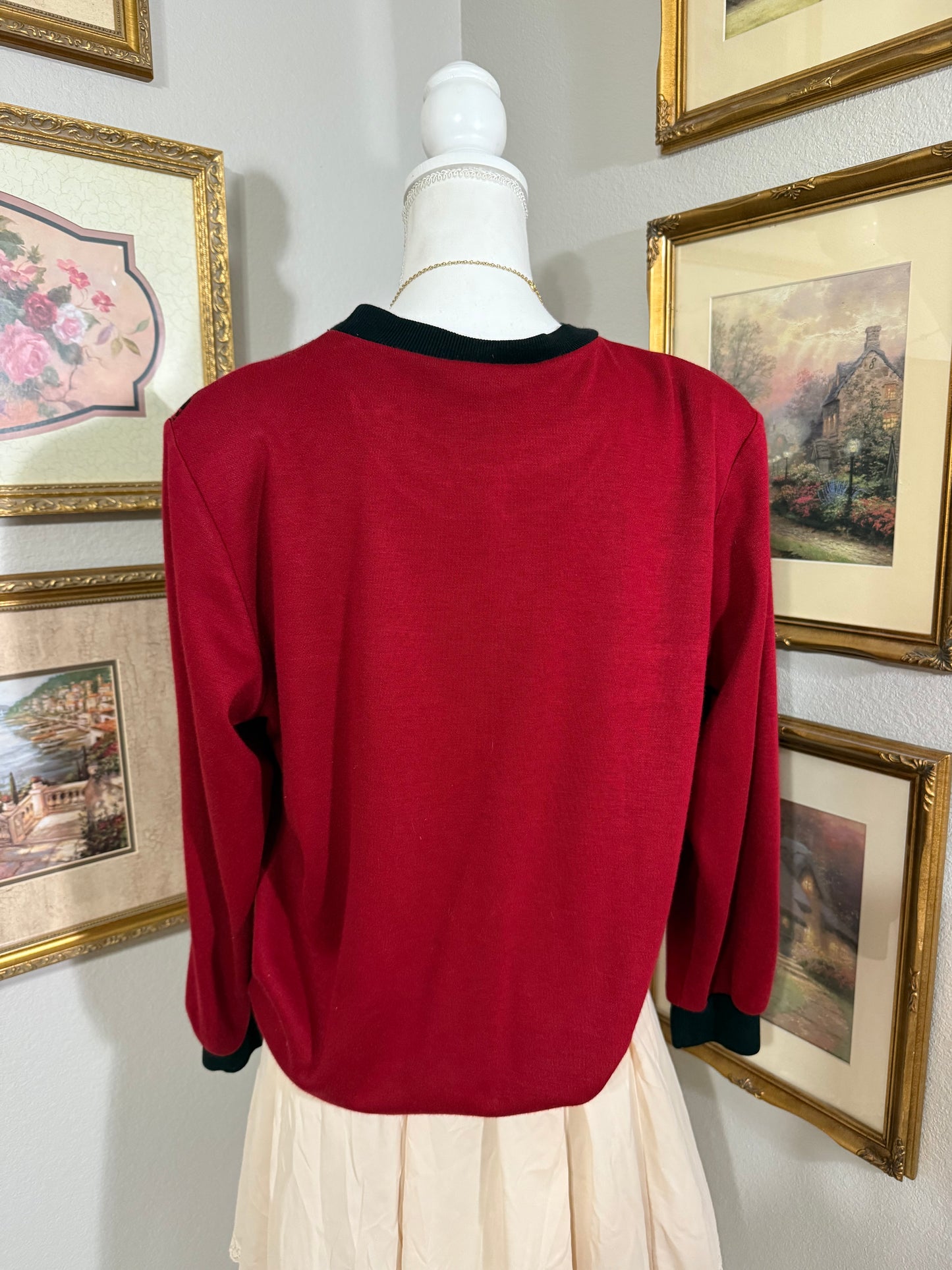 Red Houndstooth Sweater