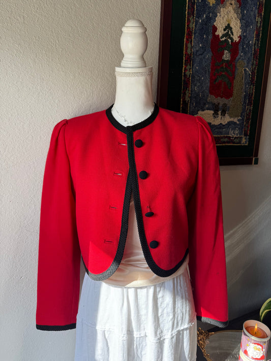 Red Cropped Jacket