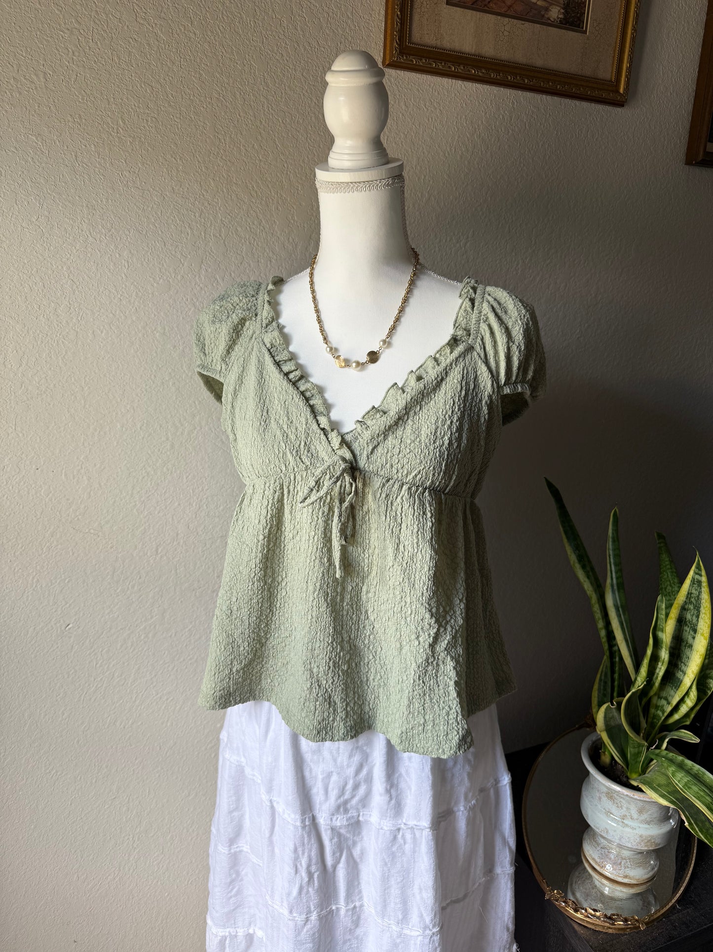 M - Sage Green Top