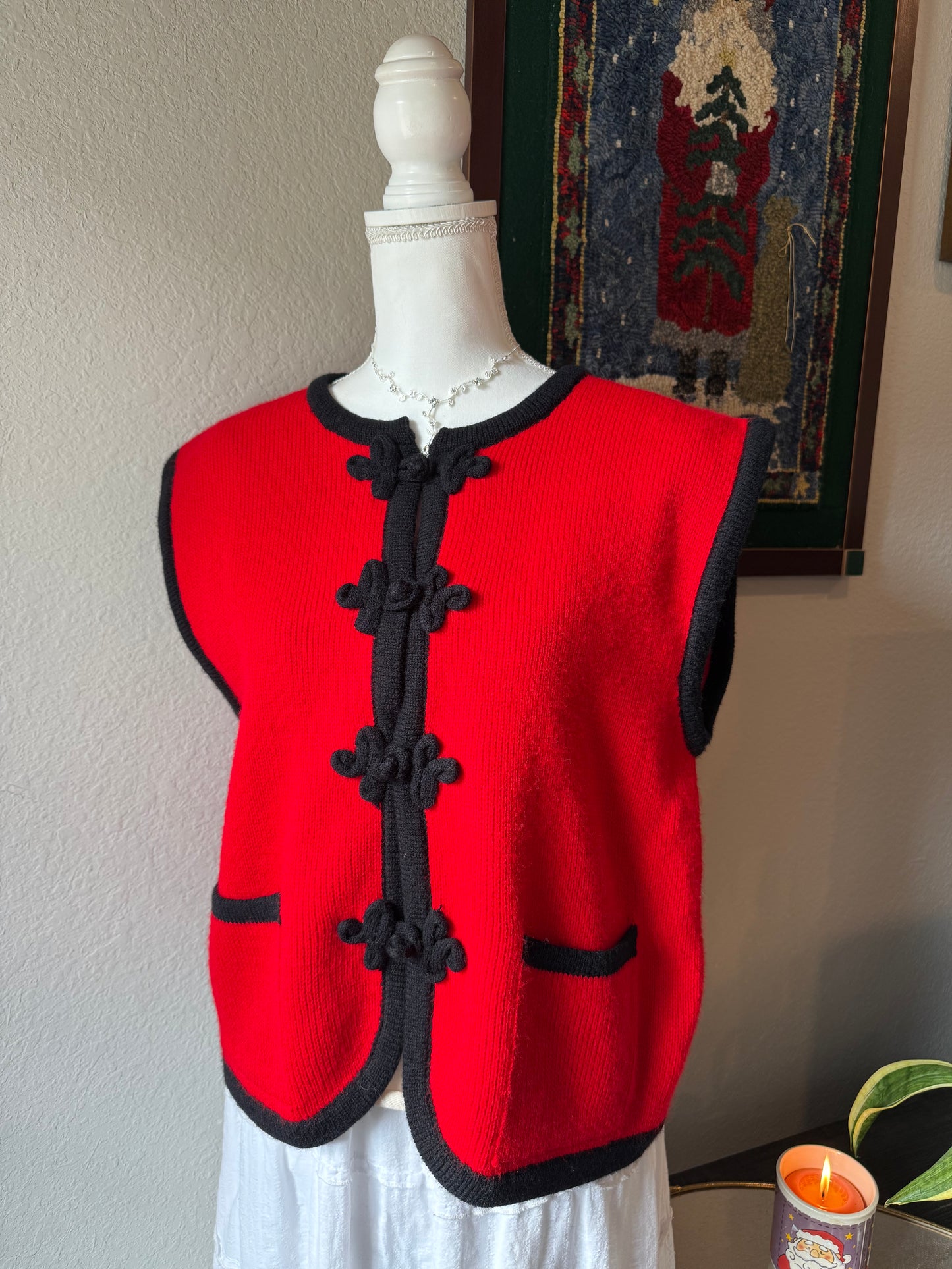 Red & Black Tally Ho Vest