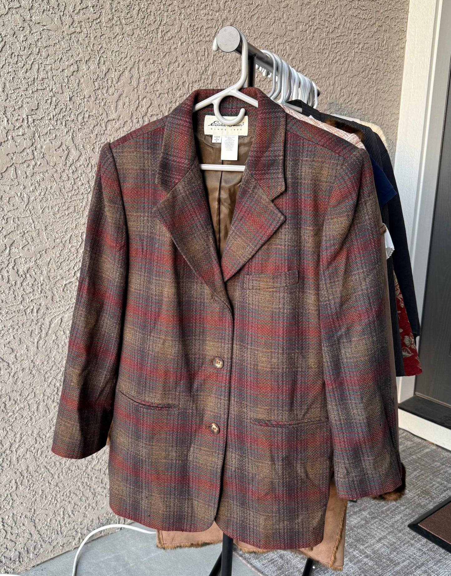 Eddie Bauer Plaid Blazer