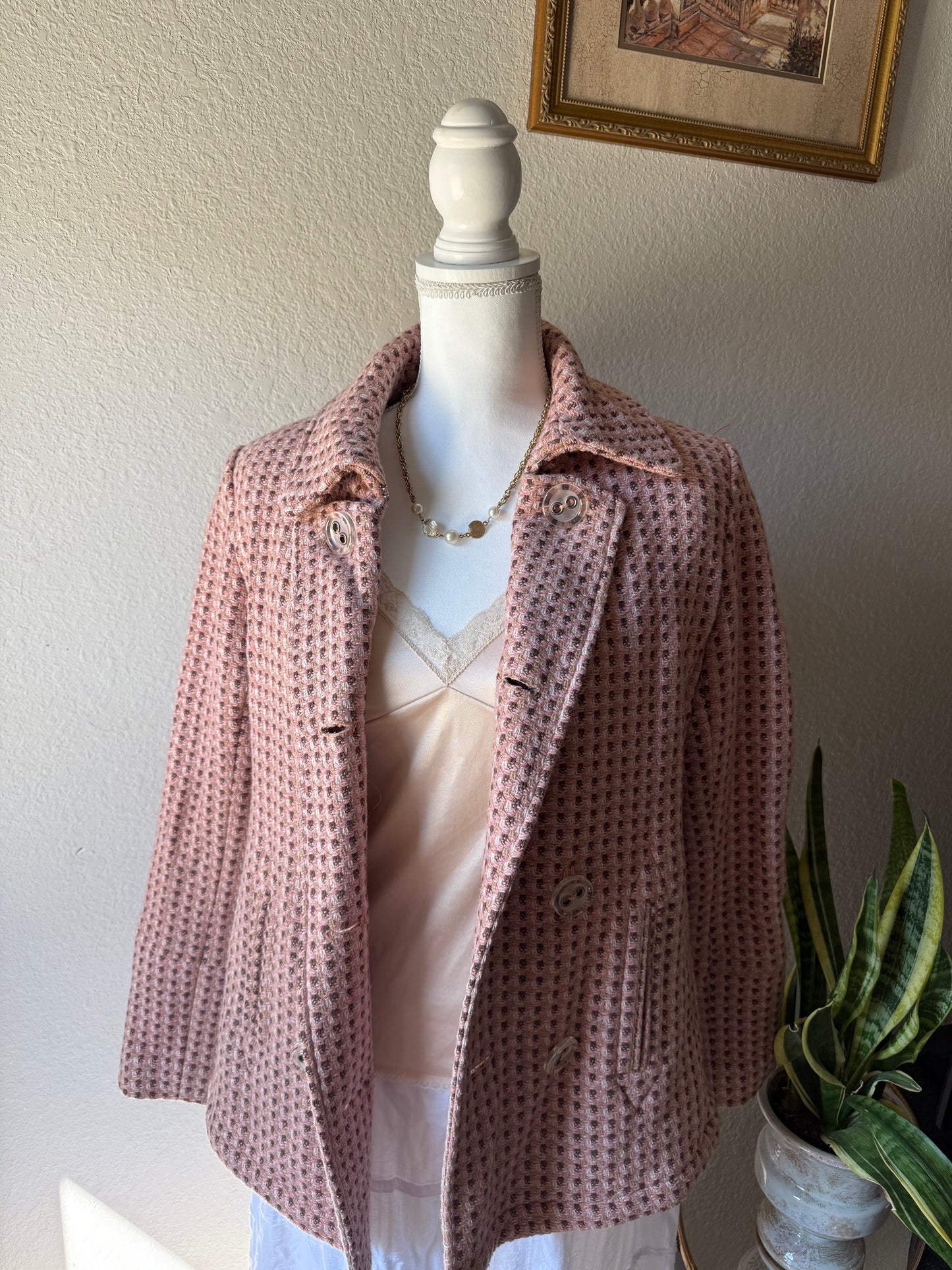 M - Pink & Brown Coat