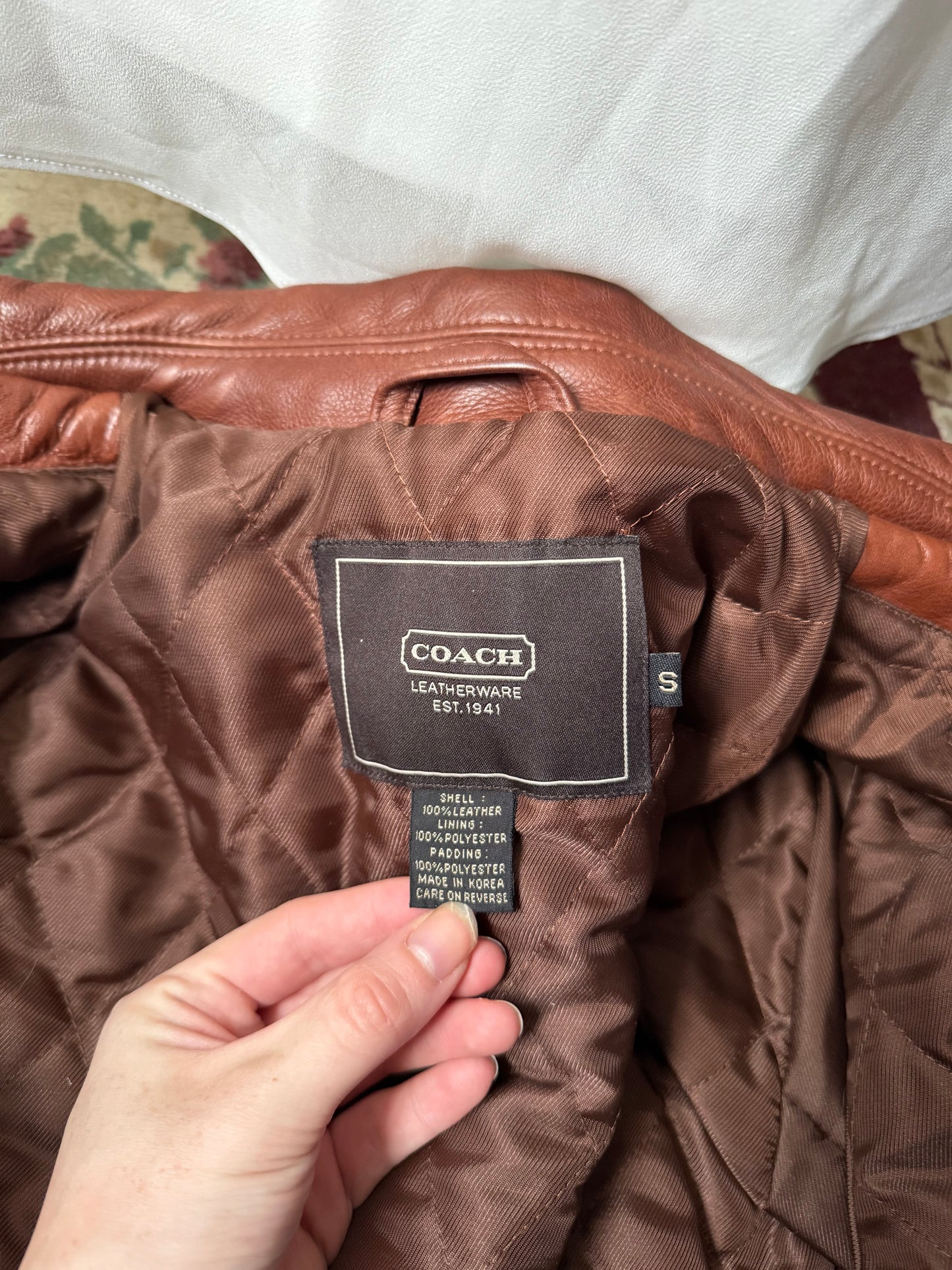 Coach Brown Leather Jacket