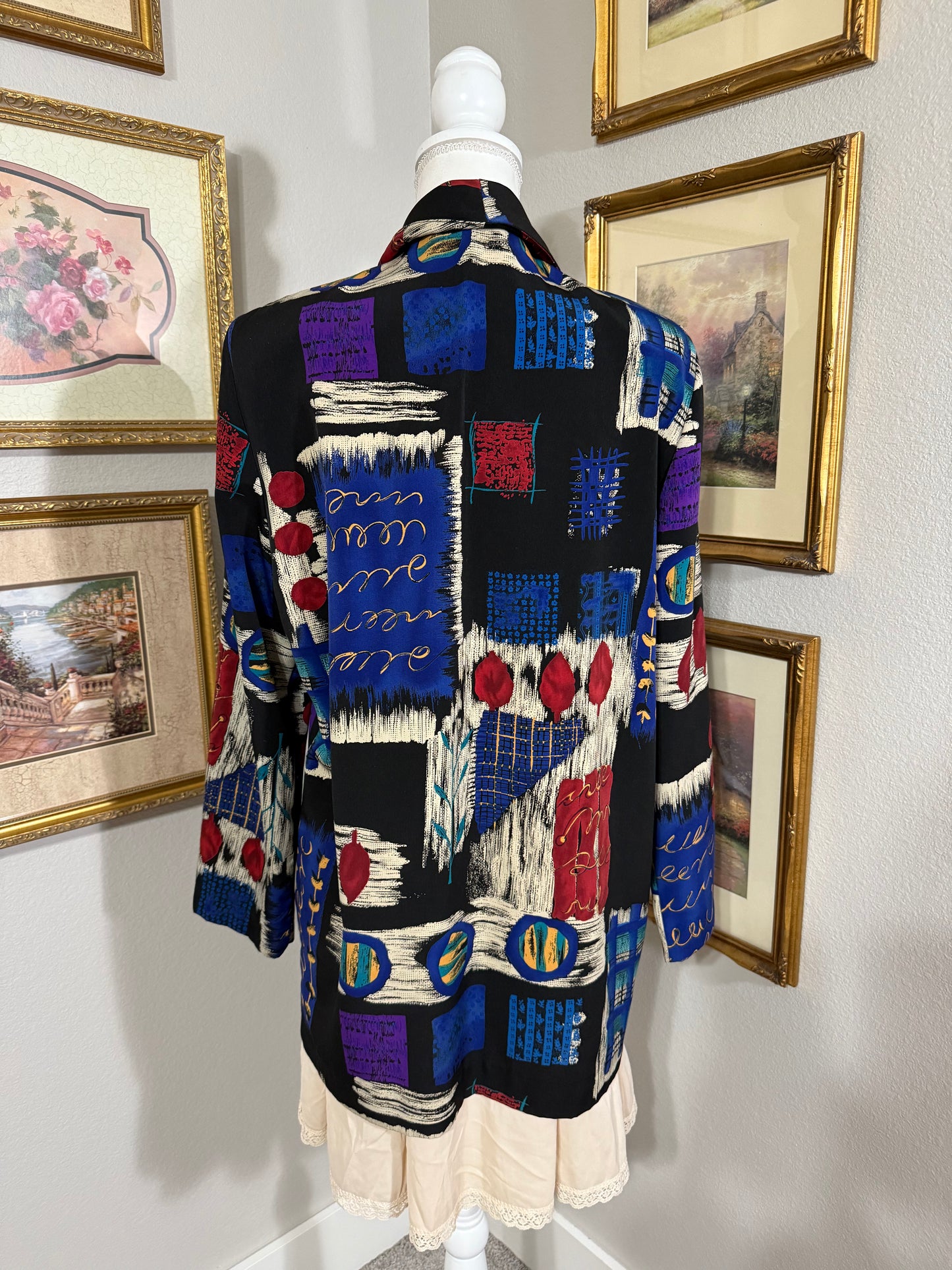Vintage Abstract Button Up