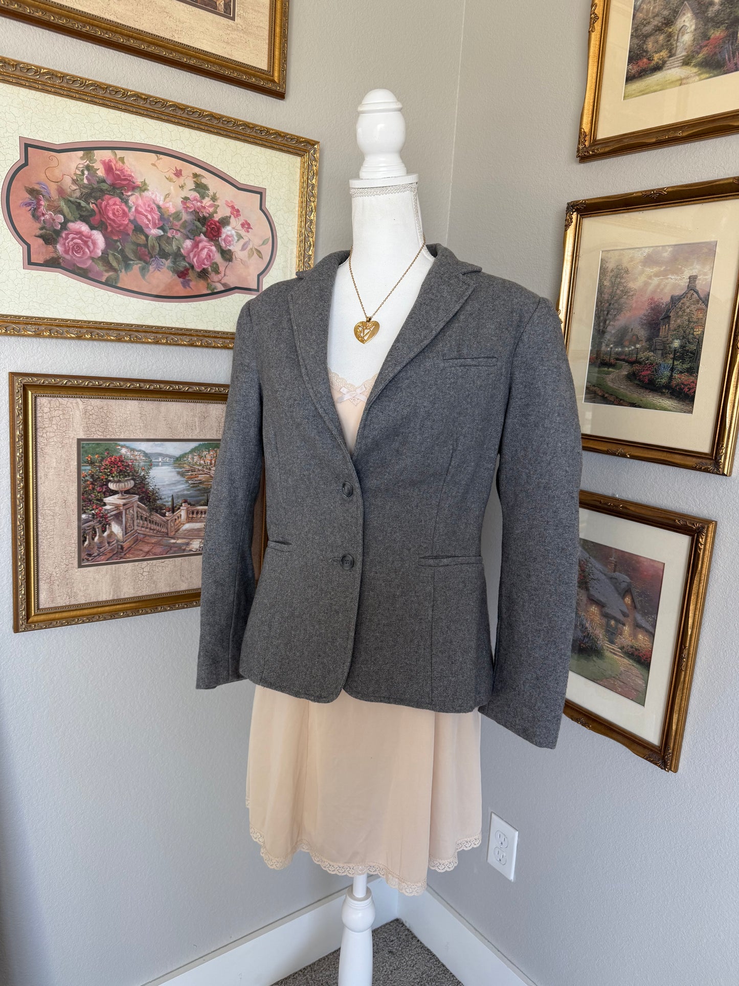 Gray Wool Blazer