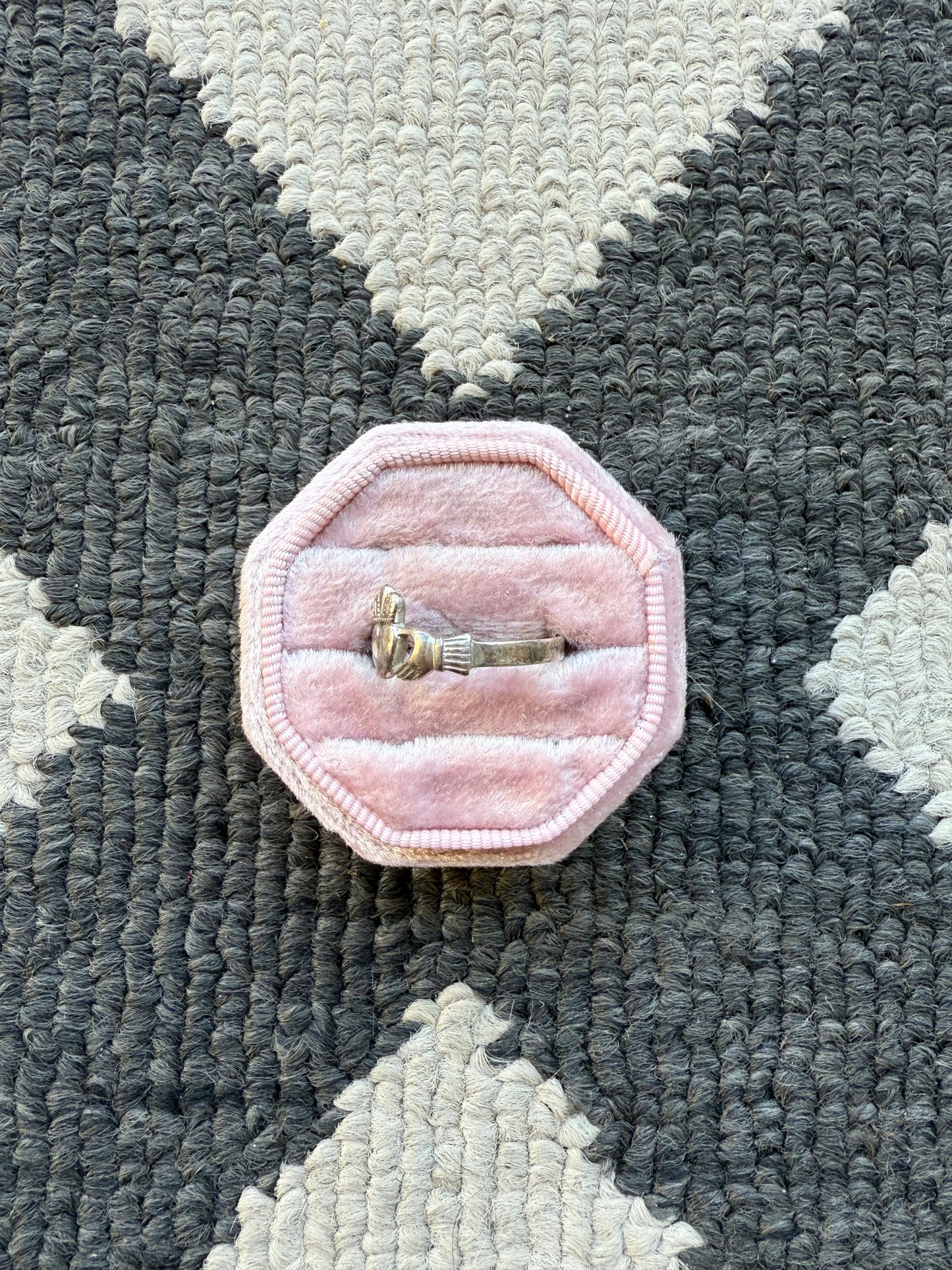 Sterling Heart Crown Ring (7.5)