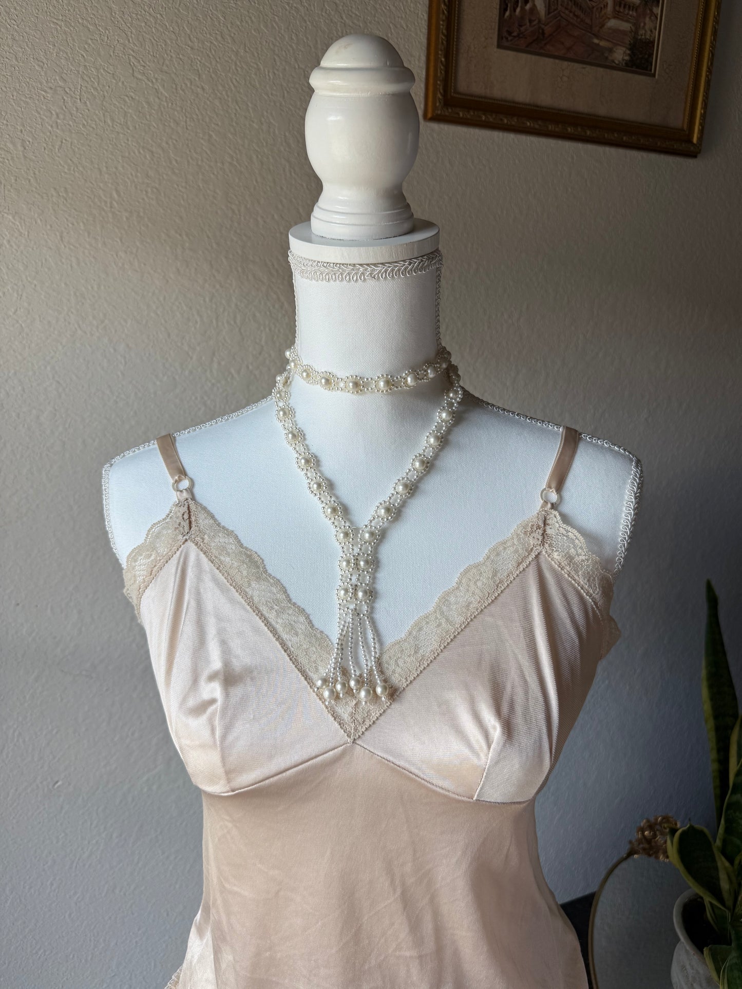 Beaded Pearl Necklace