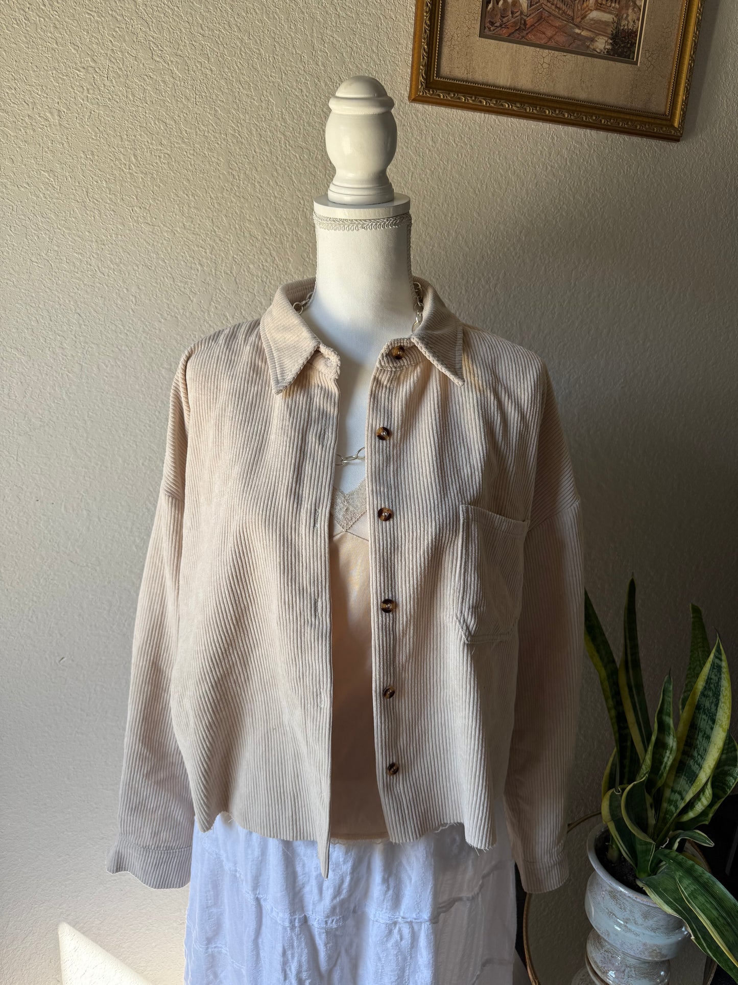 M - Corduroy Button Up