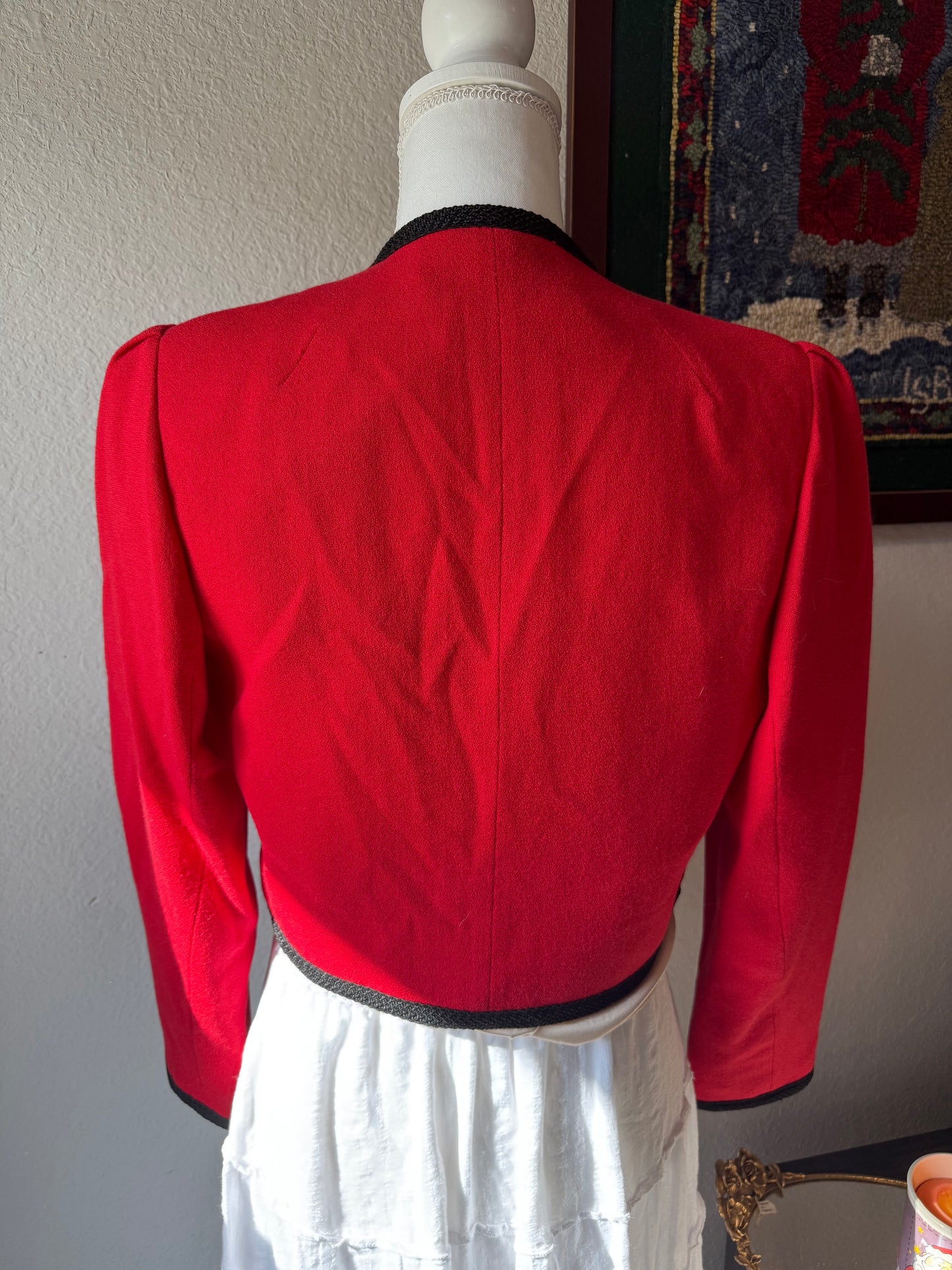 Red Cropped Jacket