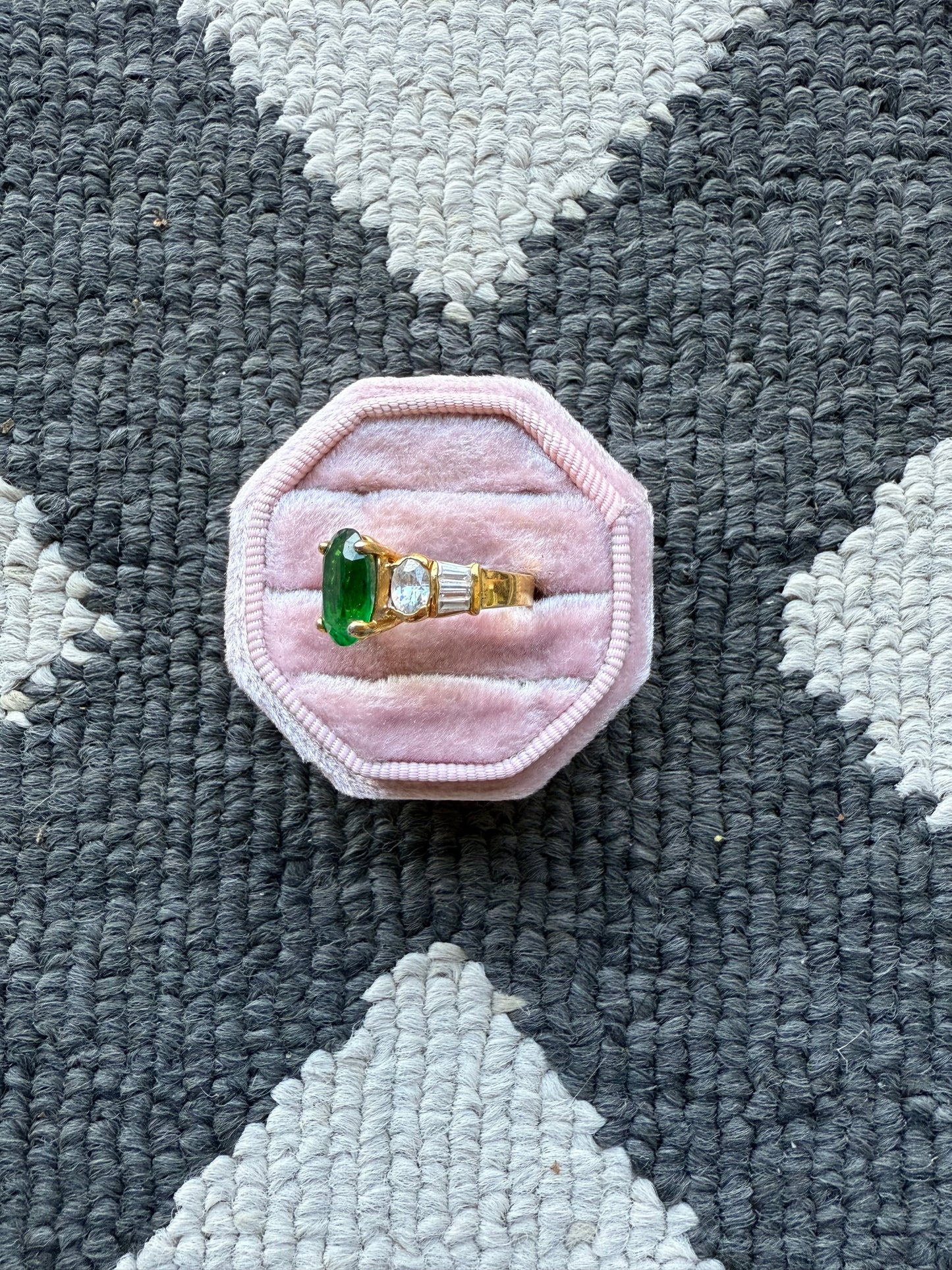 Sterling Emerald Ring - Gold Plated (6)