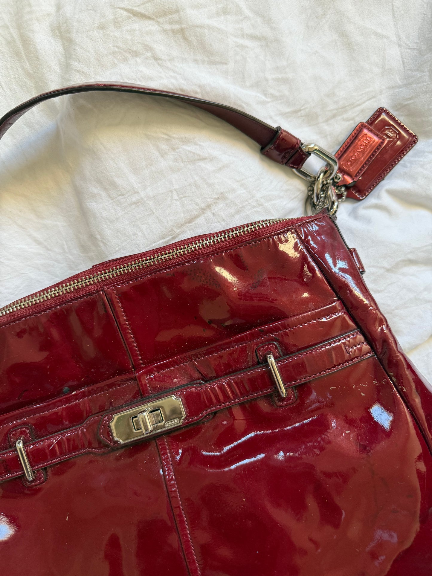 Coach Red Patent Bag