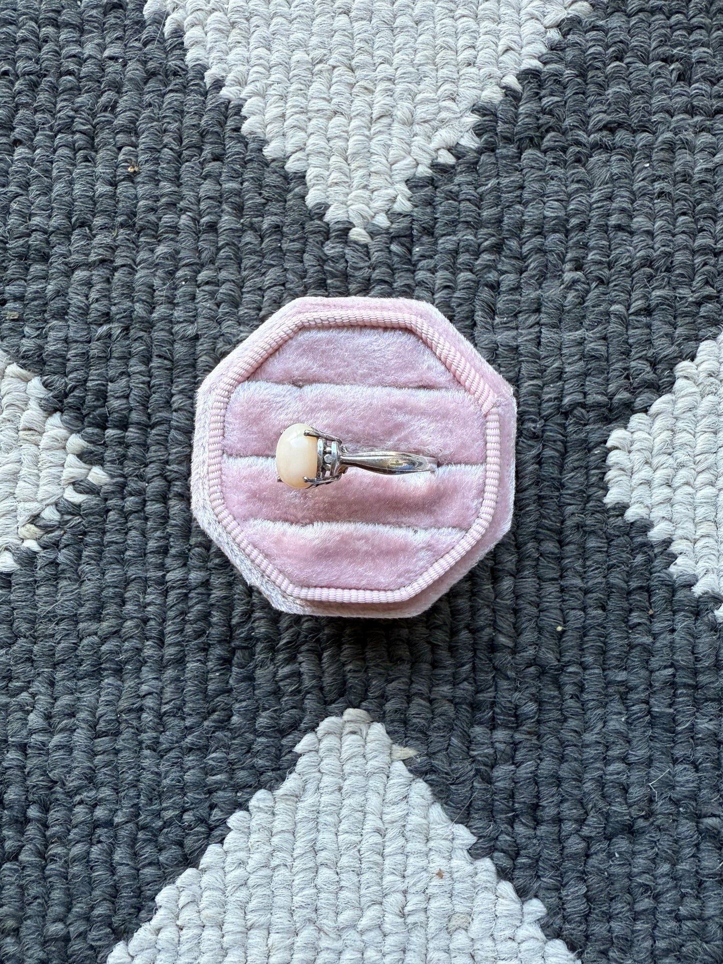Sterling Light Pink Ring (6.25)
