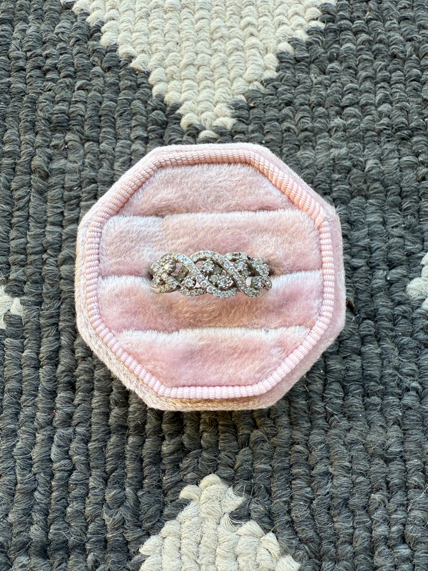 Sterling Rhinestone Twisted Band (7)