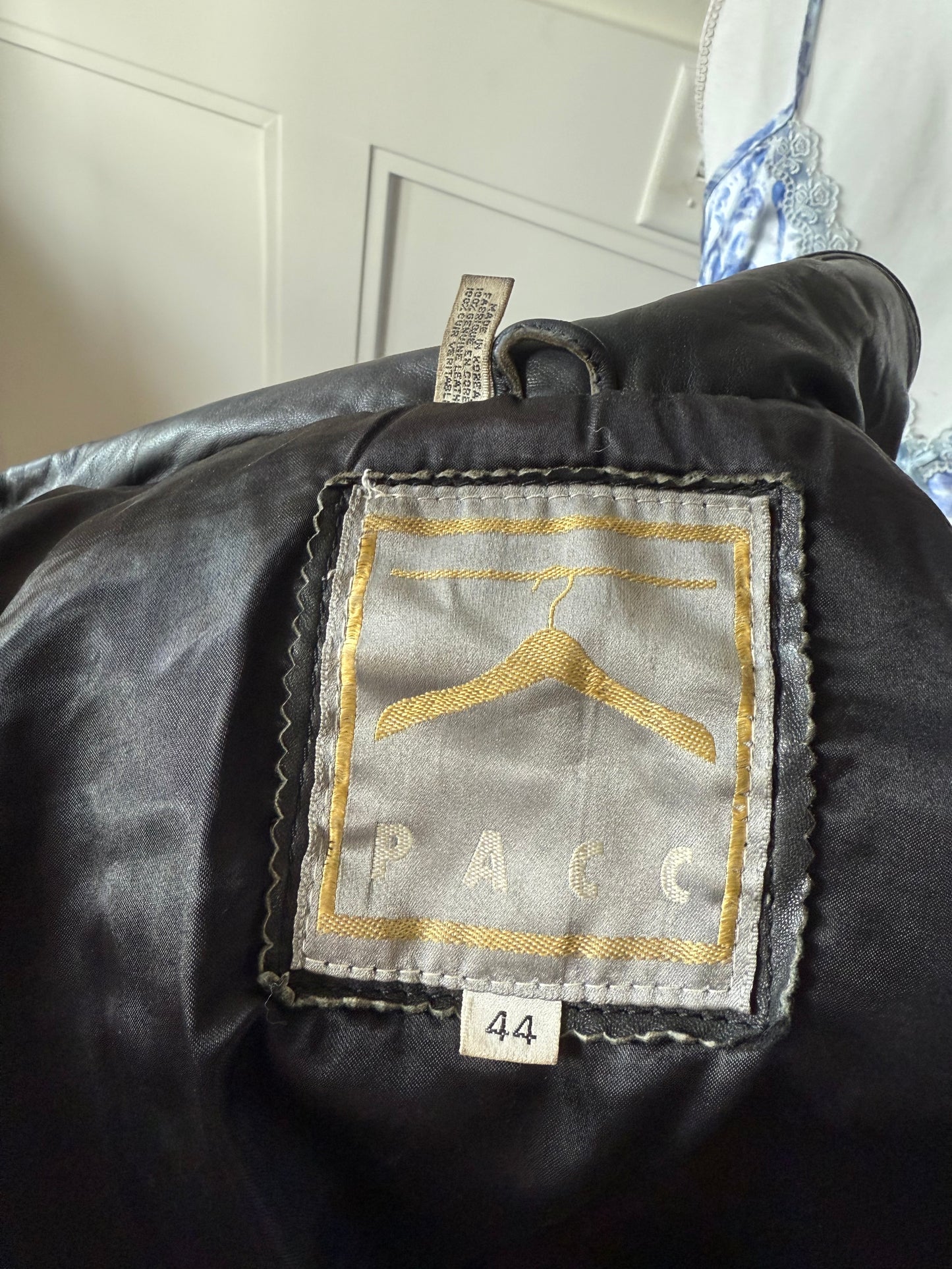 Black Leather Bomber