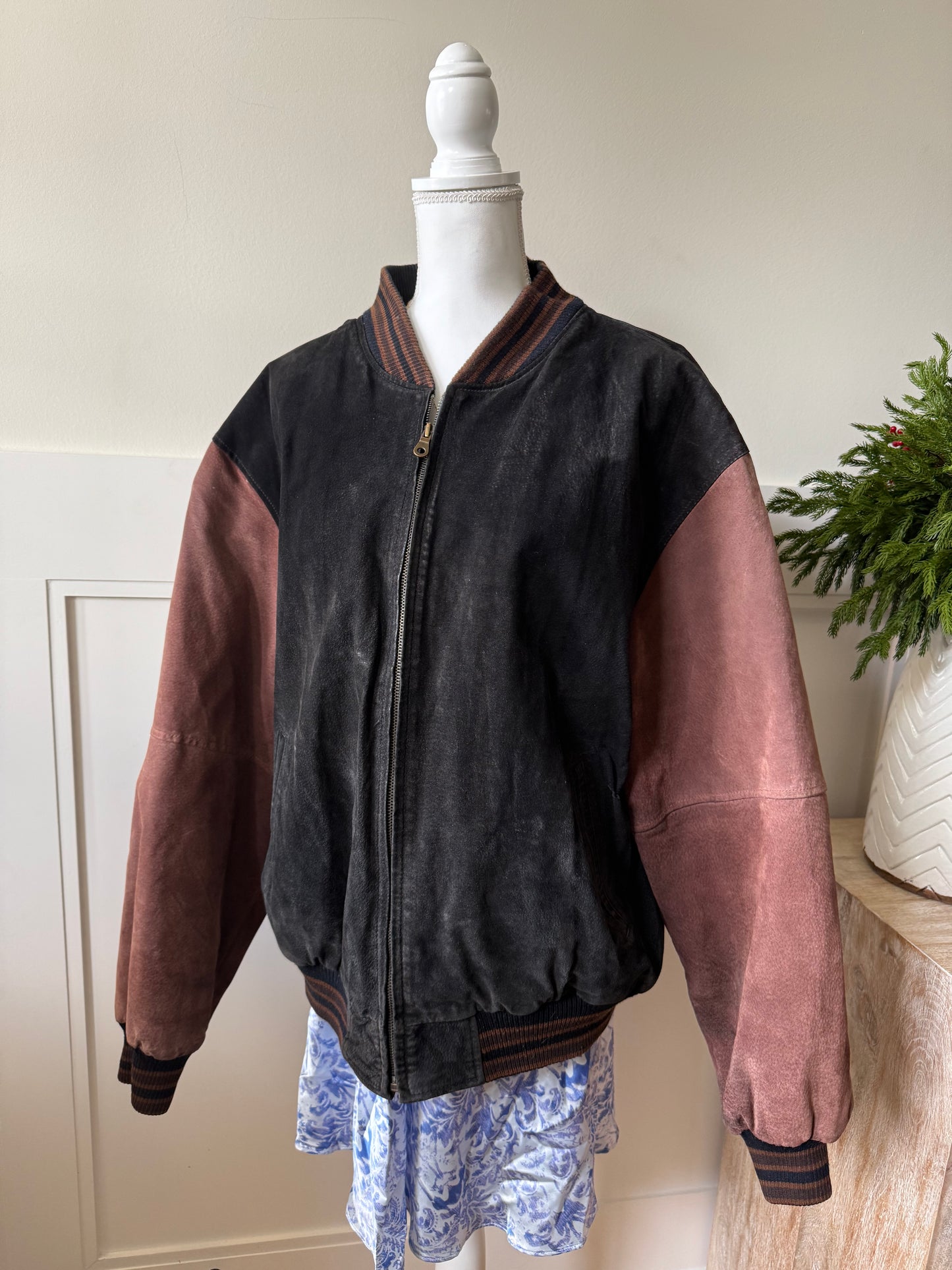 Leather Varsity Jacket