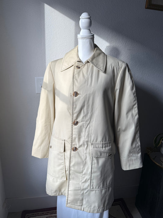 Ivory Lined Trench Coat