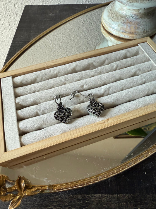 Silver Heart Earrings