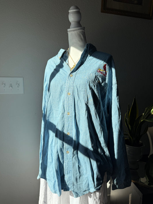 St. Louis Cardinals Deadstock Lee Denim Button Up