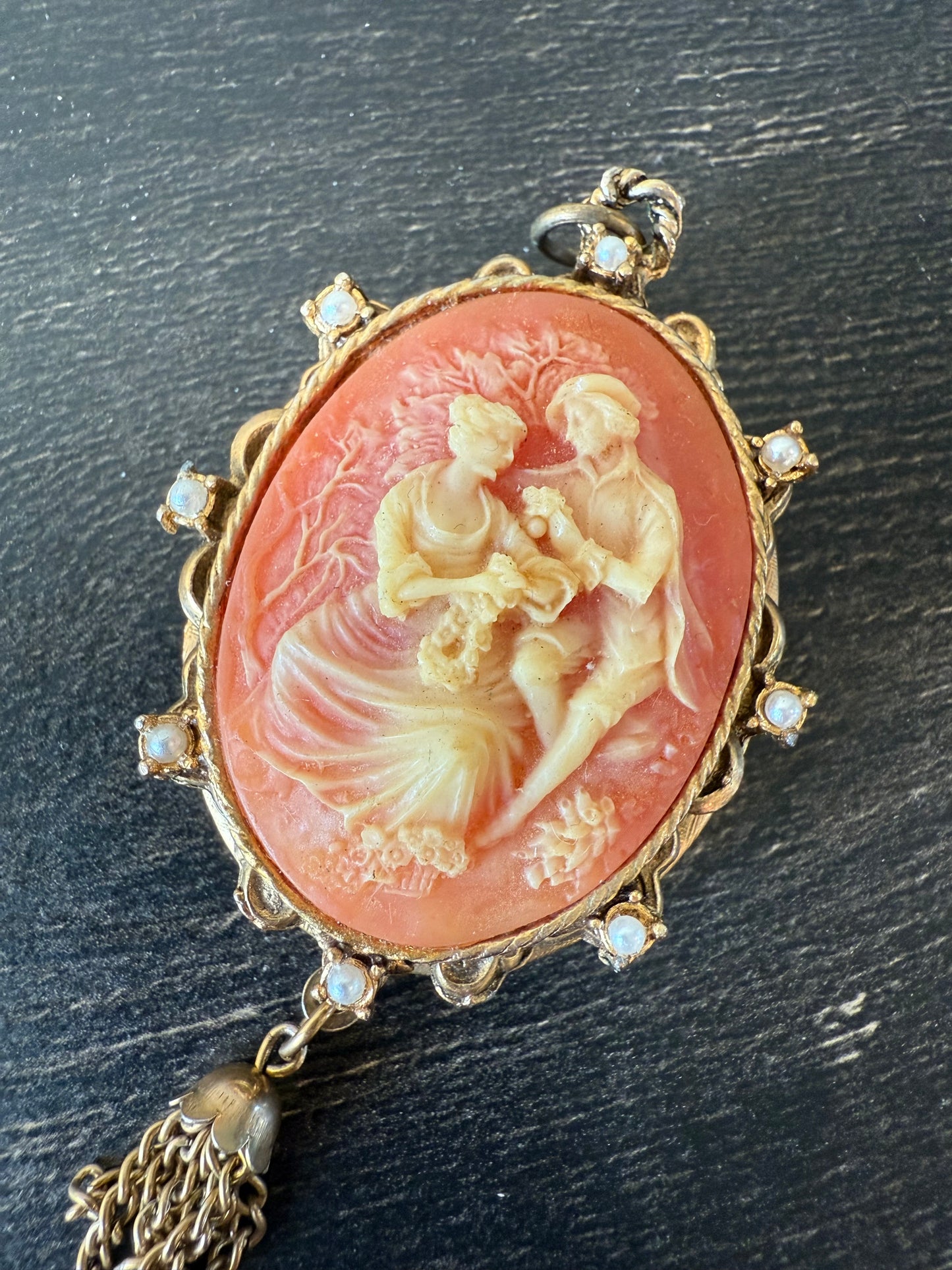 Courting Couple Locket Pendant