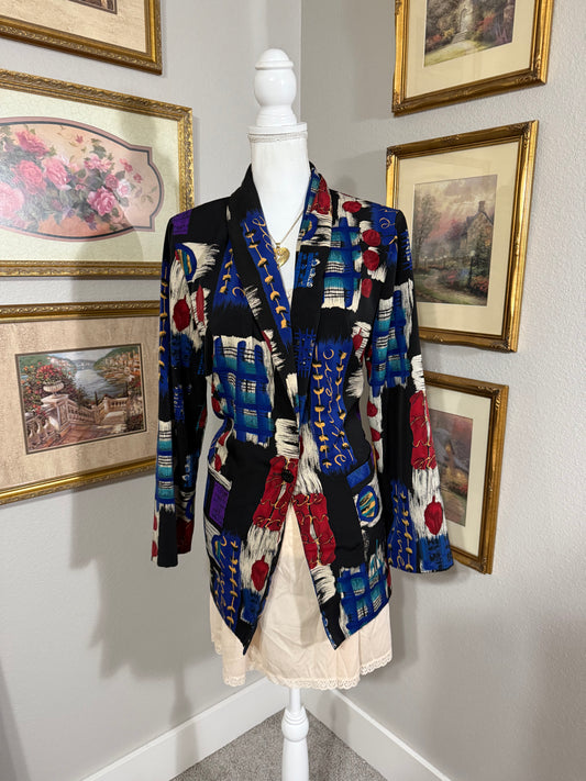 Vintage Abstract Button Up
