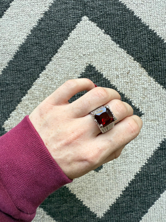 Red Stone Ring (9.5)