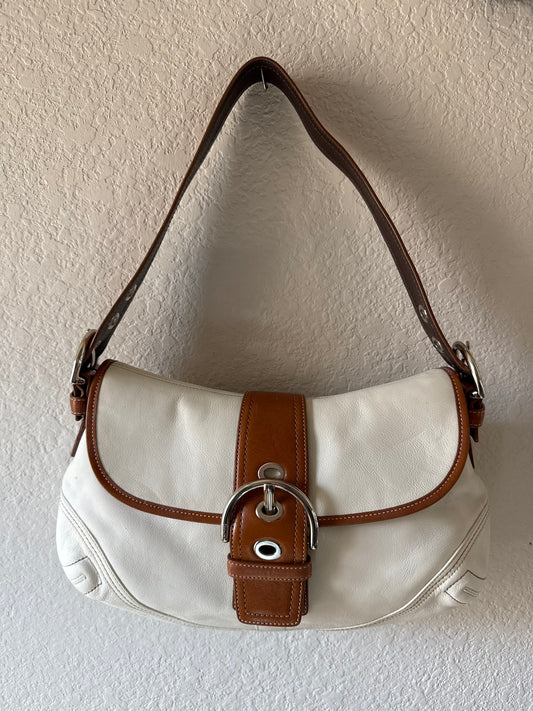 Coach White & Brown Soho