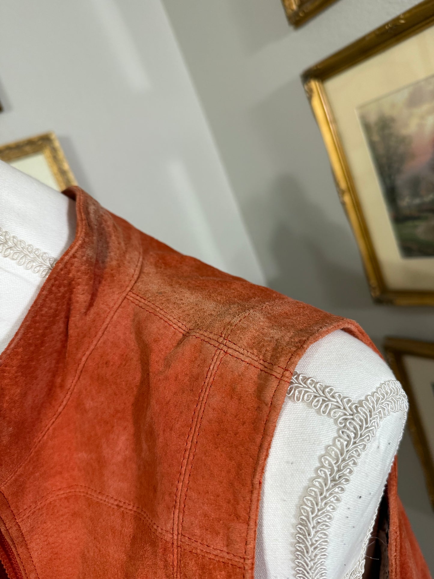 Orange Suede Vest