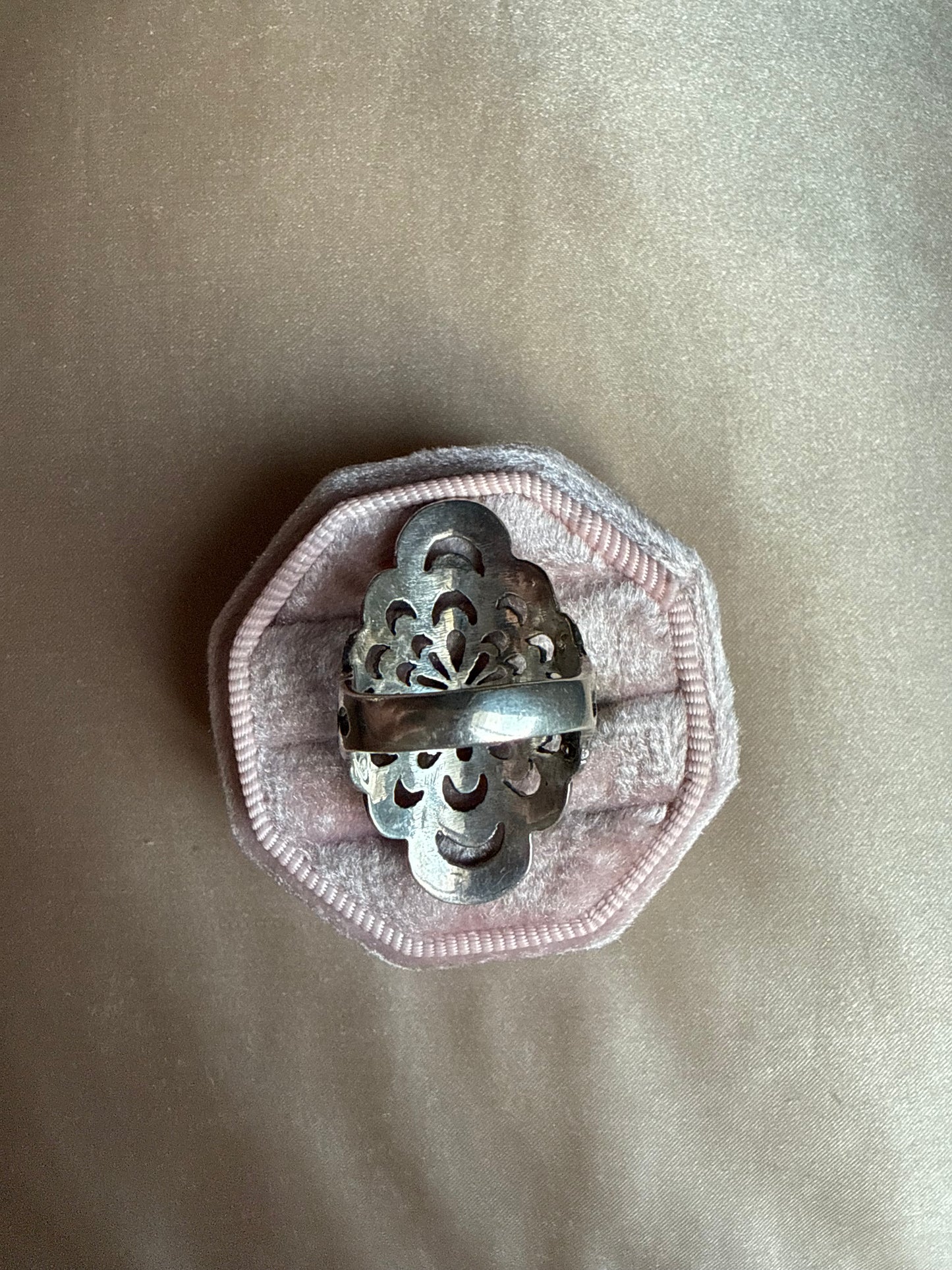 Sterling Marcasite Shield Ring (6.5)