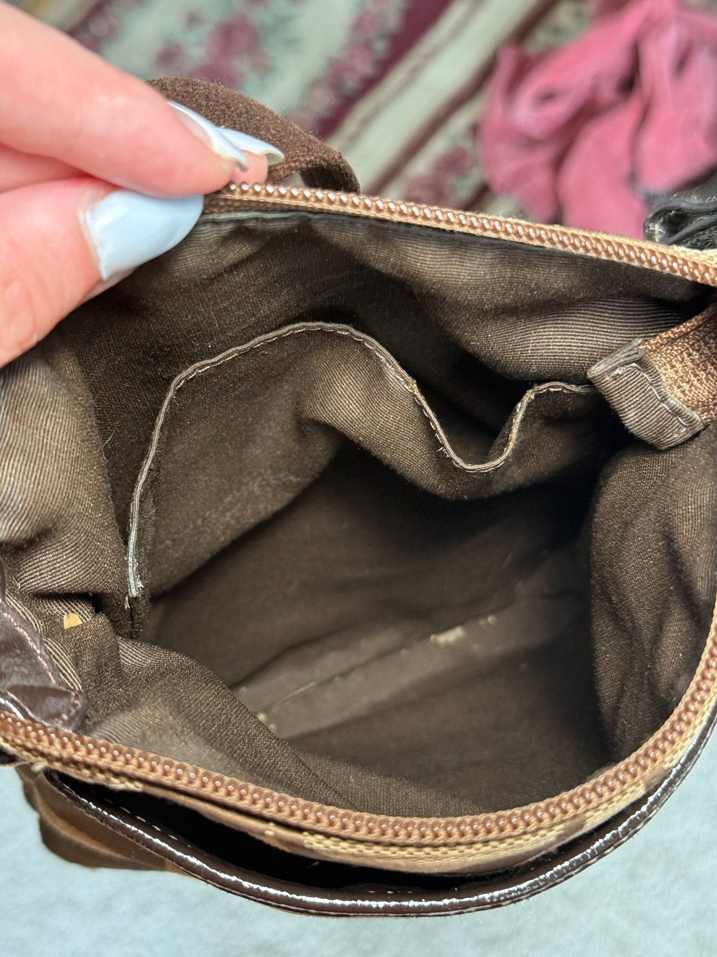 Coach Monochrome Brown Adjustable Crossbody Bag
