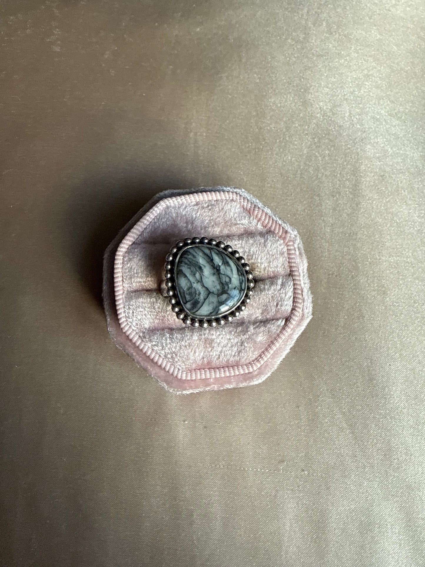 Sterling White Buffalo Ring (9.75)