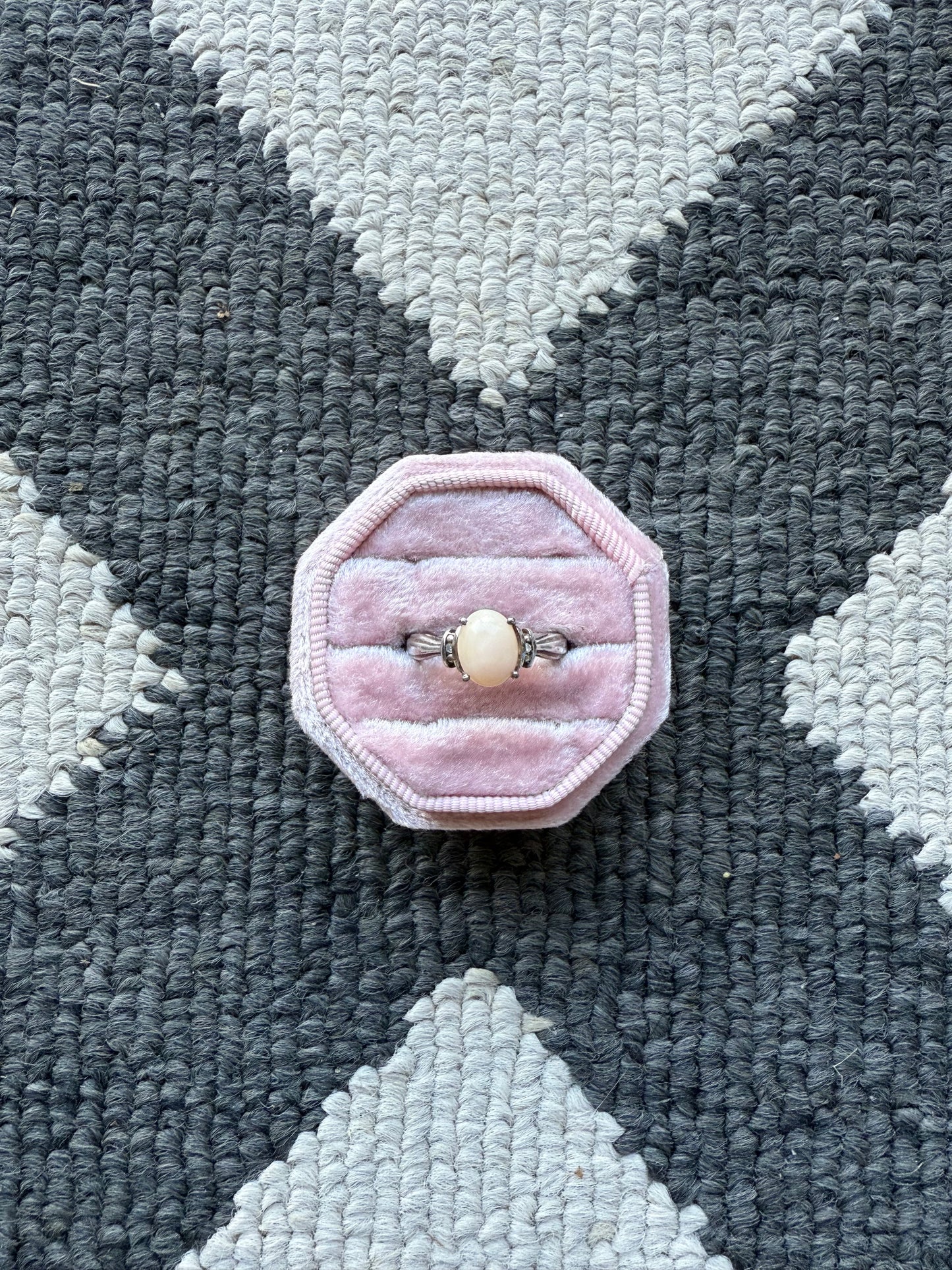 Sterling Light Pink Ring (6.25)