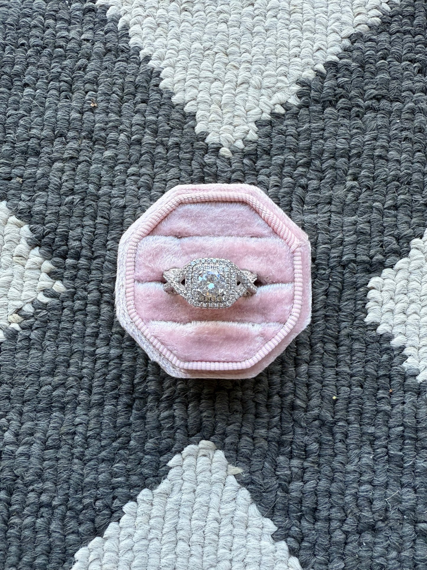 Sterling Twisted Clear Ring (5.25)