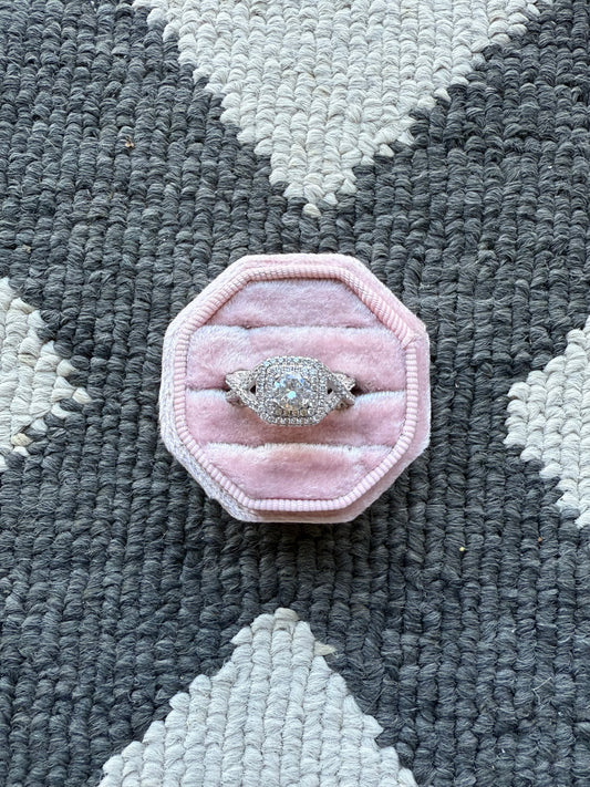 Sterling Twisted Clear Ring (5.25)