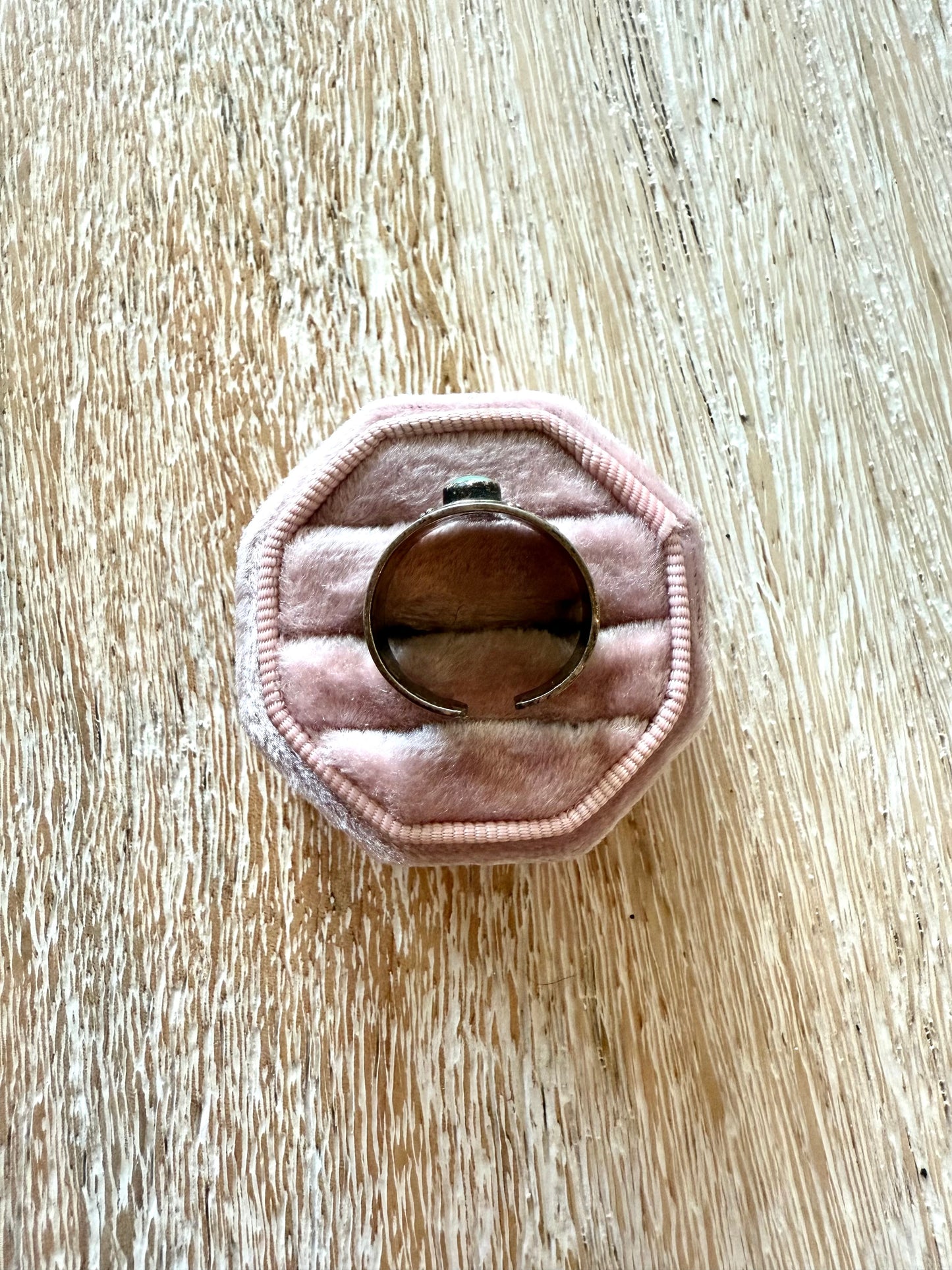 Sterling Turquoise Filigree Ring (8-9.5)