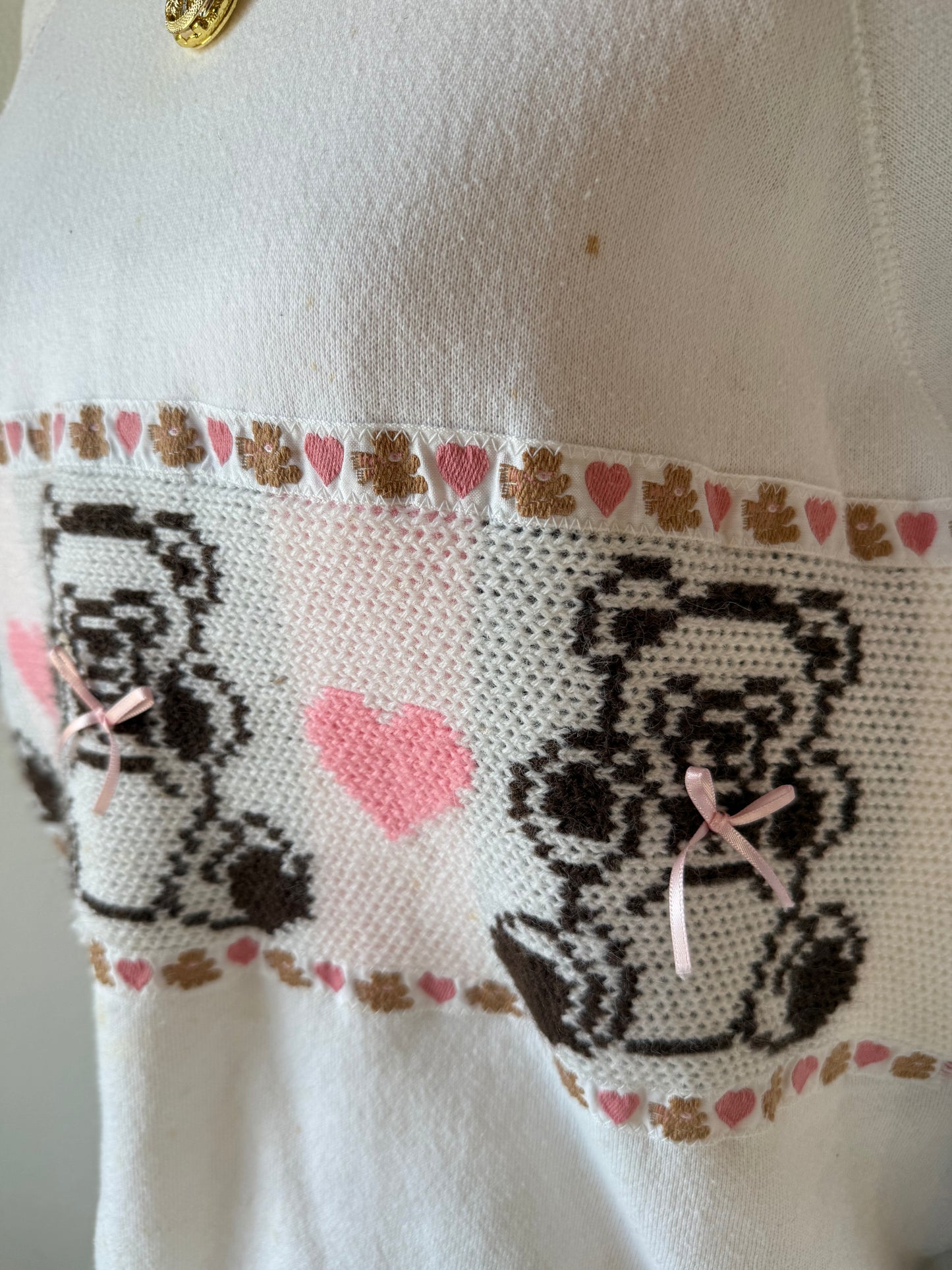 Teddy Bear Collared Sweater