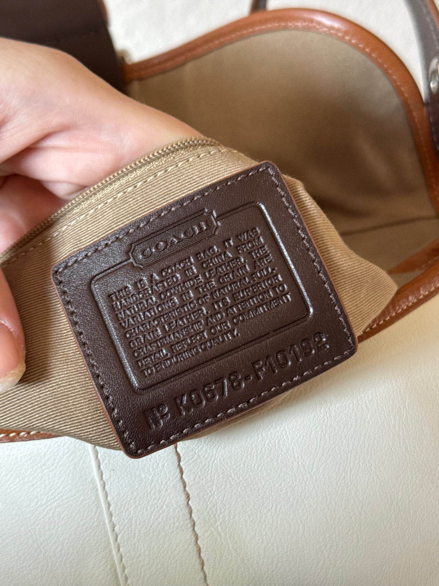 Coach White & Brown Soho