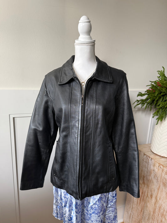 Leslie Fay Leather Jacket